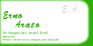 erno arato business card