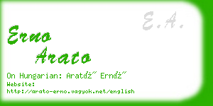 erno arato business card